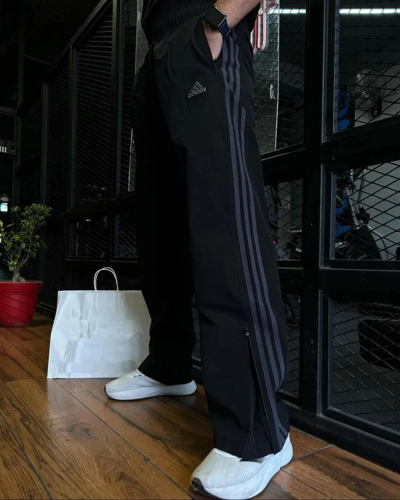 Black Straight fit Track Pant