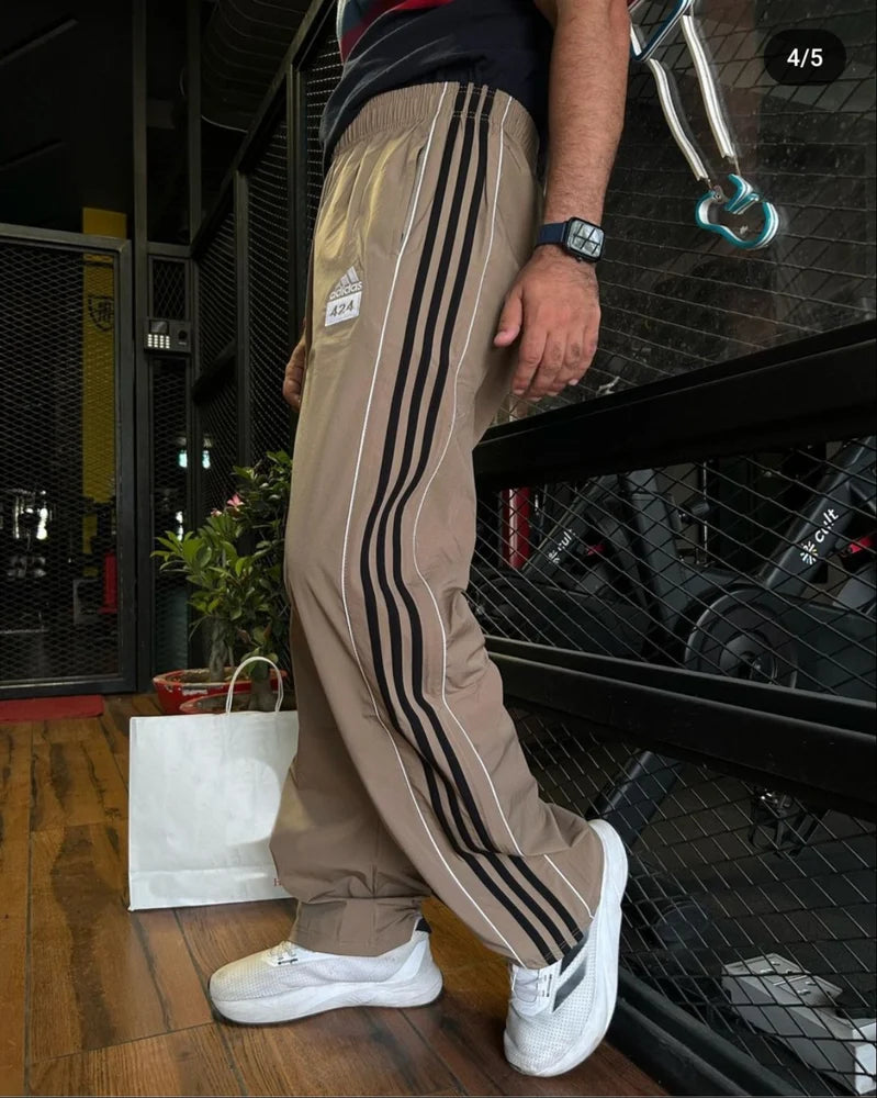 Black Straight fit Track Pant