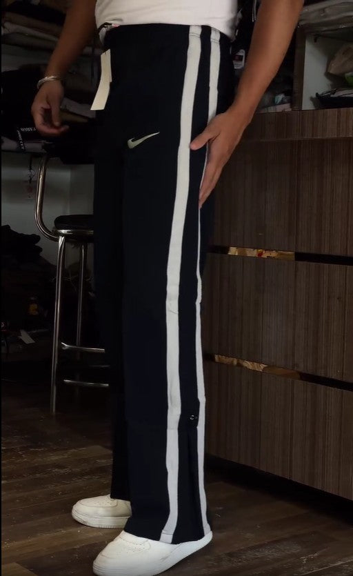 Black Convertible Bootcut Track Pant