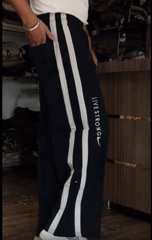Black Convertible Bootcut Track Pant