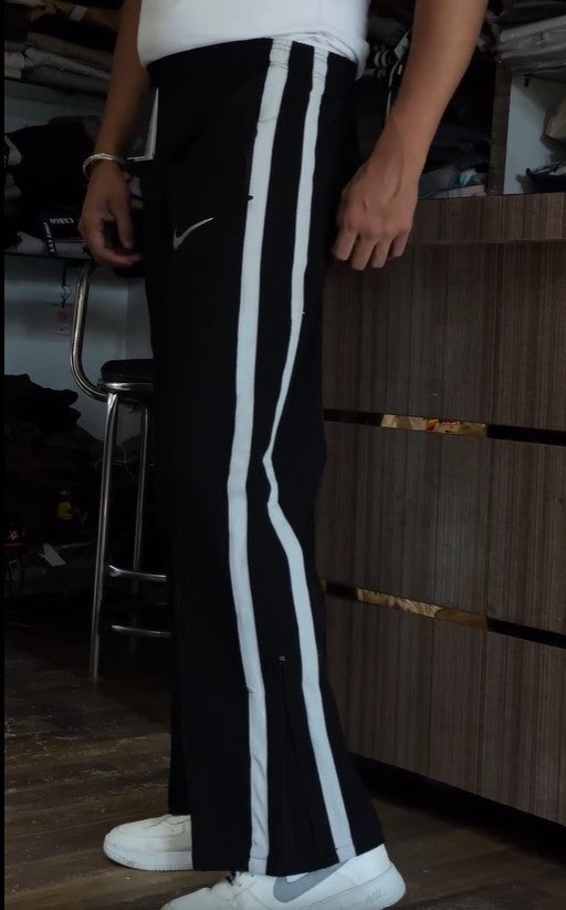 Black Convertible Bootcut Track Pant