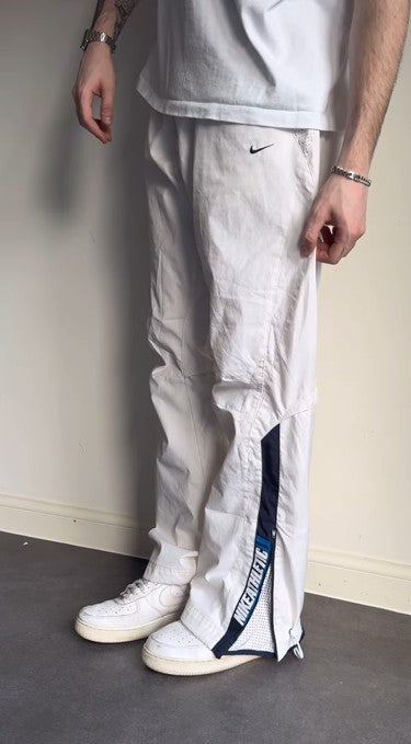 White Vintage Baggy Track Pants