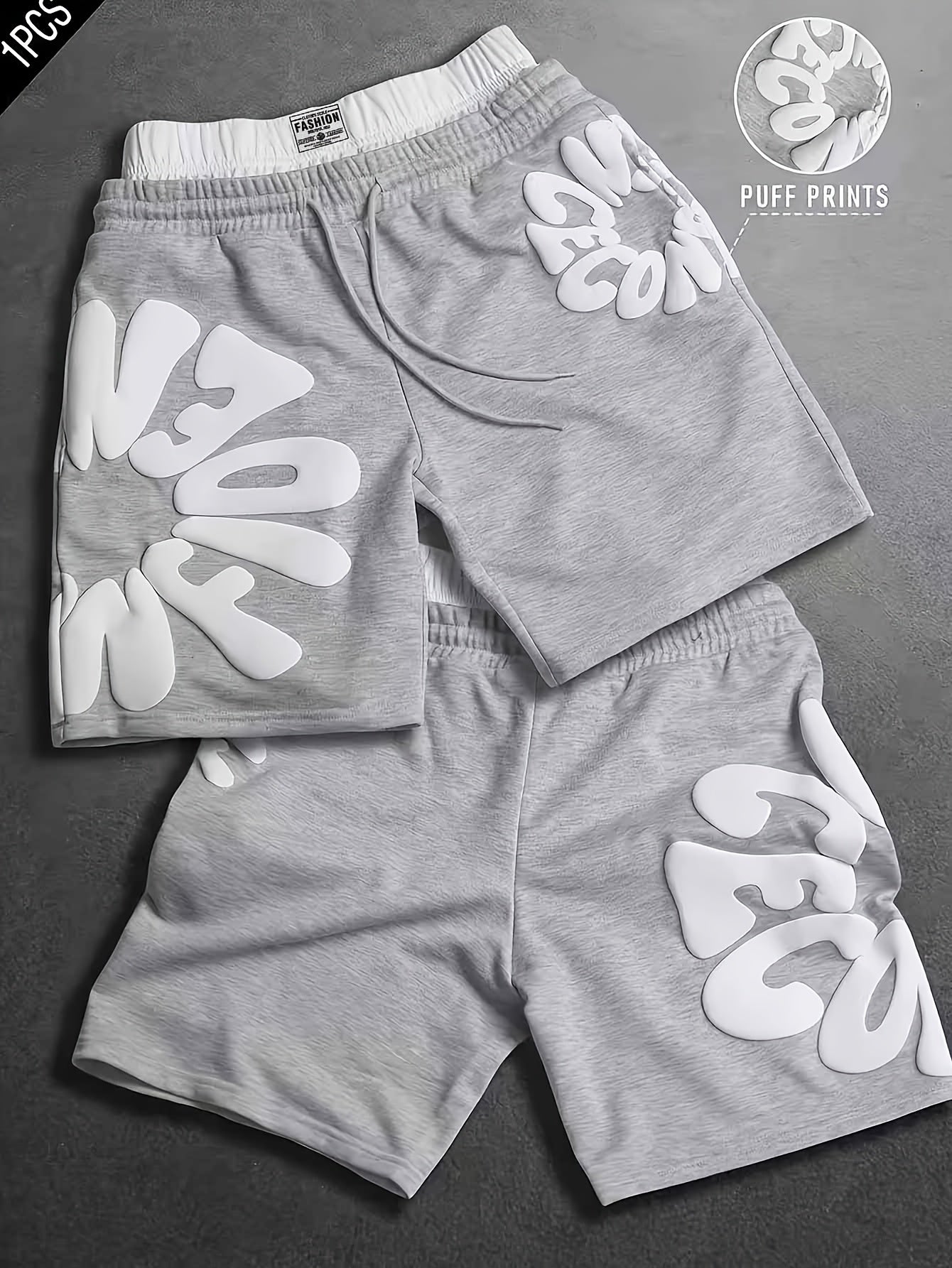 Men's Casual Shorts, Featuring Trendy Foam Print Design. Vintage-inspired Casual Style