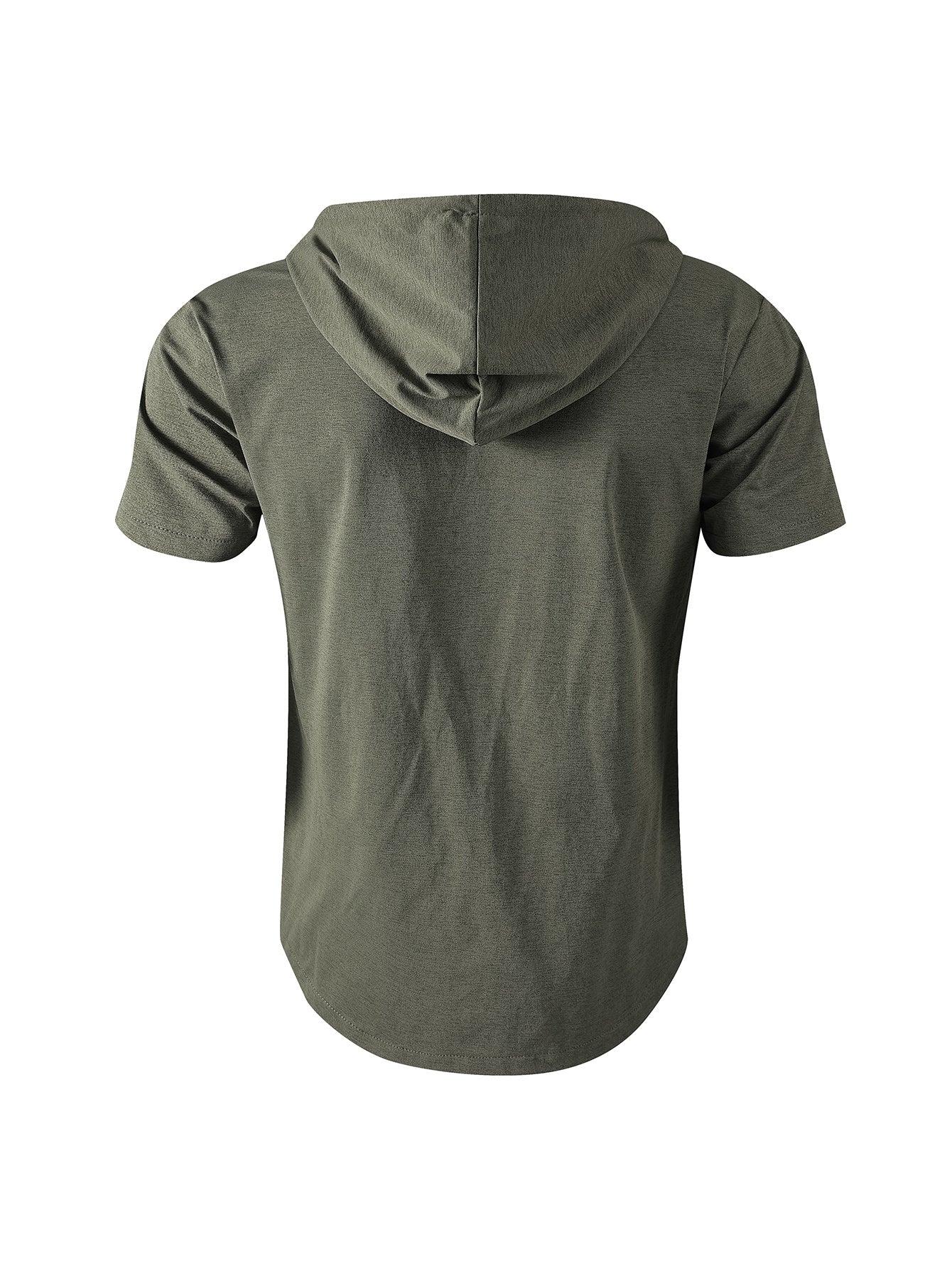 Men's Casual Sports Zipper Hooded Short-sleeved T-shirt Jacket