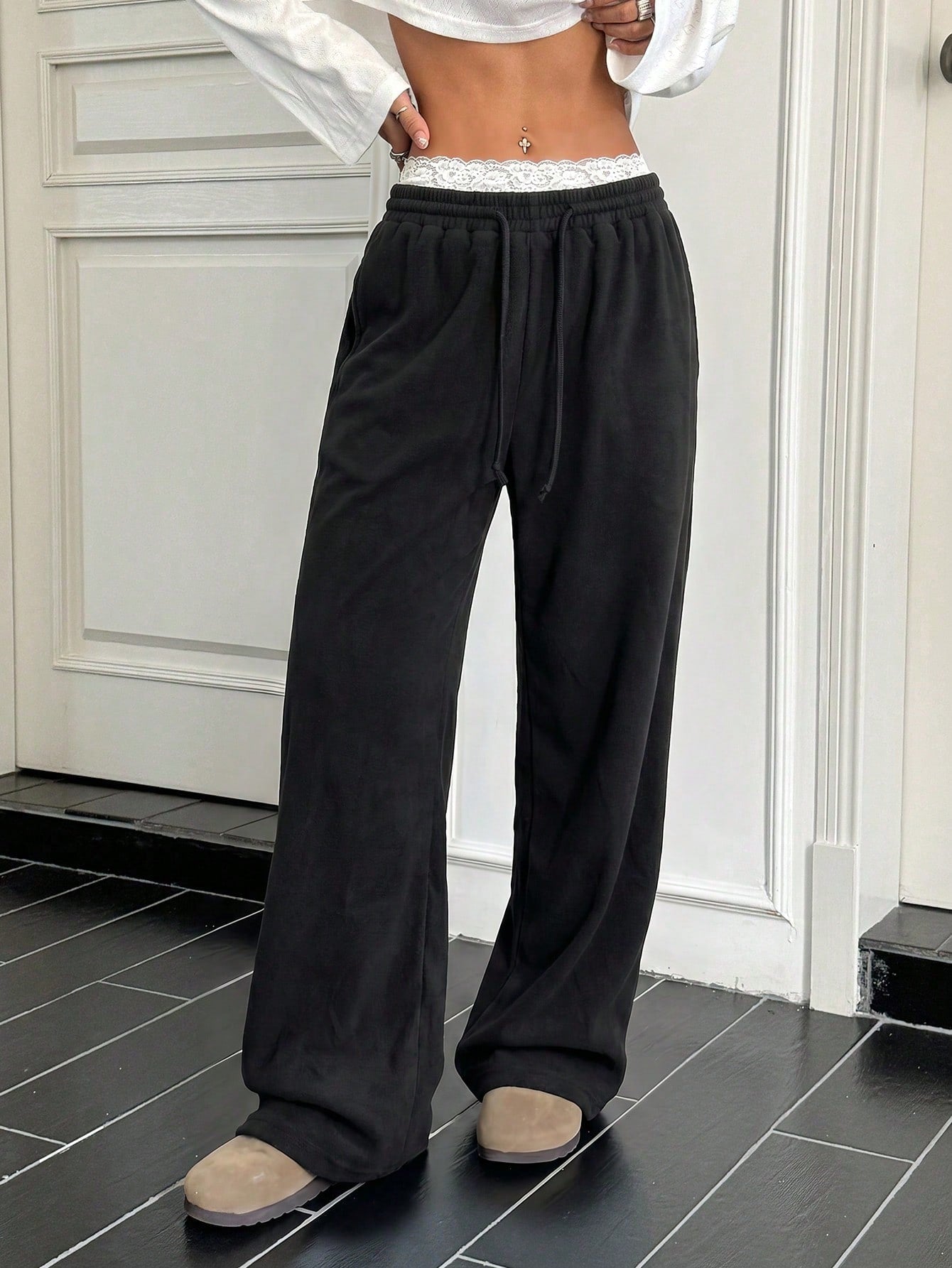 Lace underline  Trackpants - Premium quality and fit