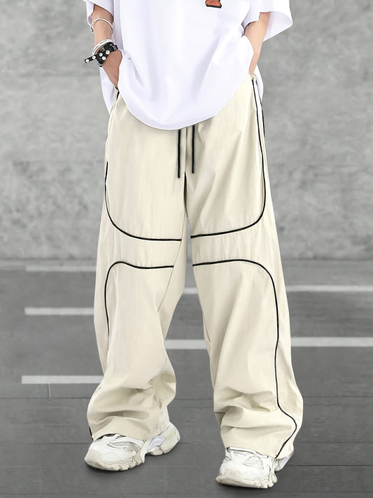 Baggy White Designer trackpants | summer essential|