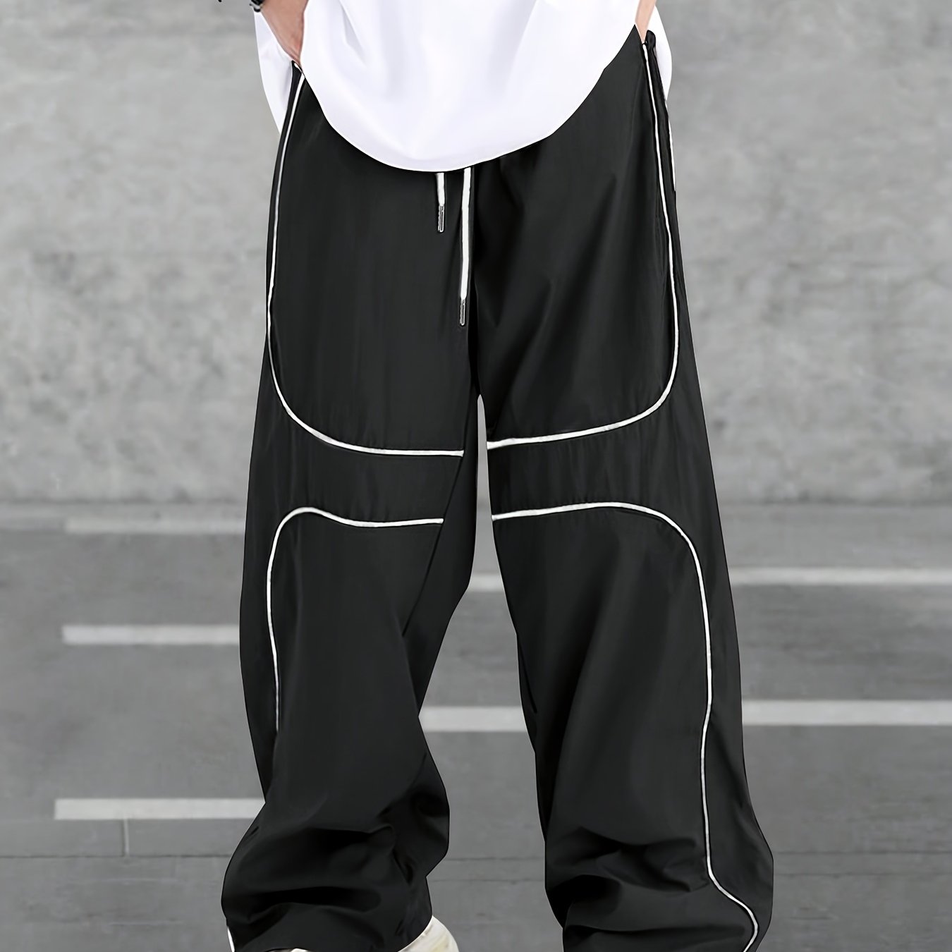 Baggy Black Designer trackpants | summer essential|