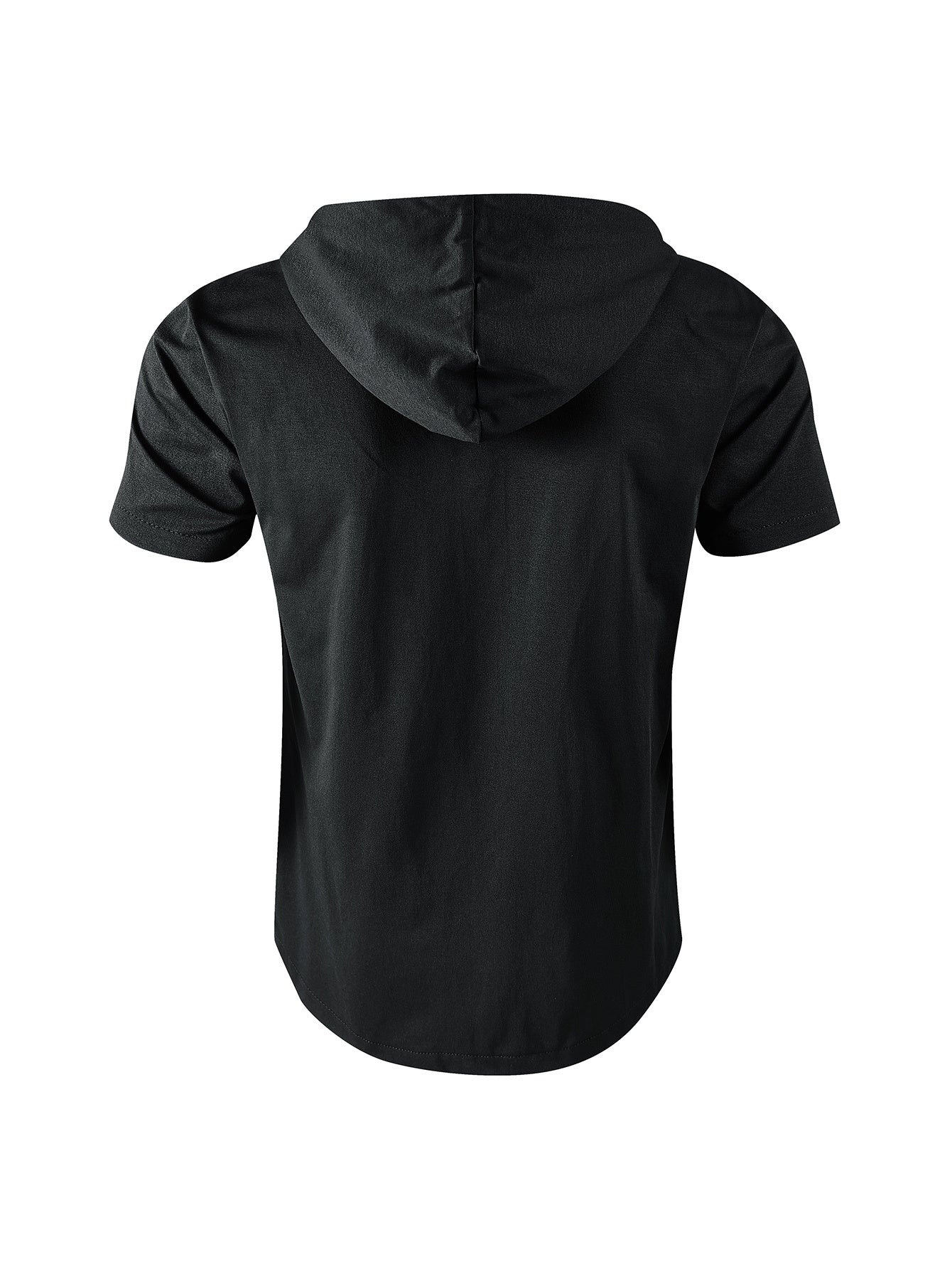 Men's Casual Sports Zipper Hooded Short-sleeved T-shirt Jacket