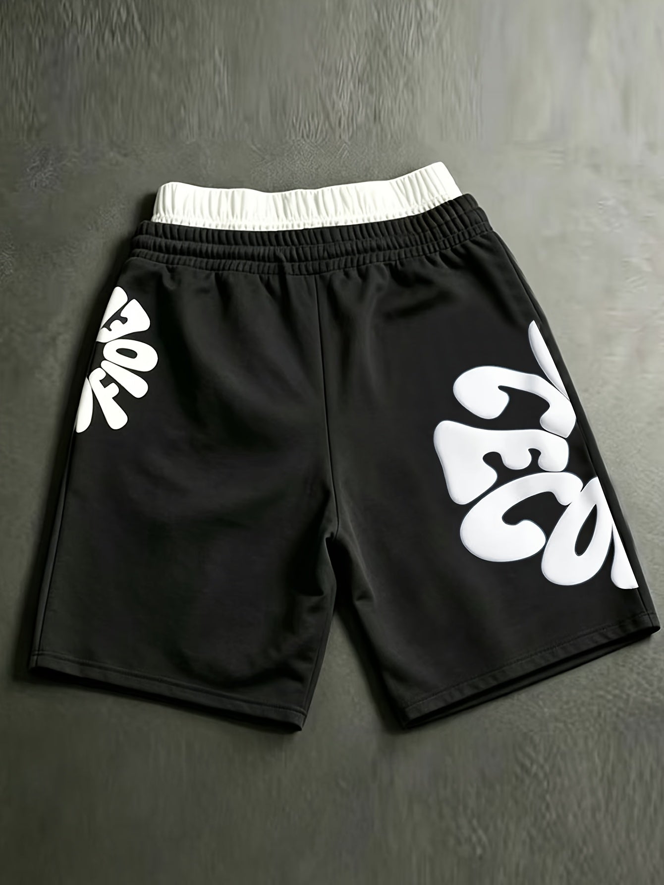 Men's Casual Shorts, Featuring Trendy Foam Print Design. Vintage-inspired Casual Style