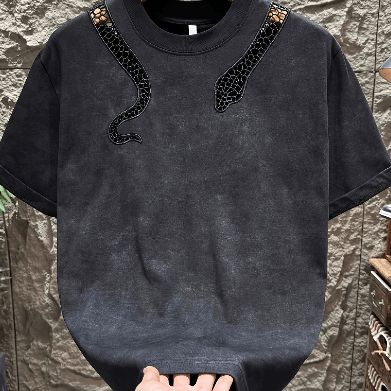 Premium Aesthetic American Trendy Brand Hollow Mesh Distressed Round Neck Short Sleeve T-Shirt