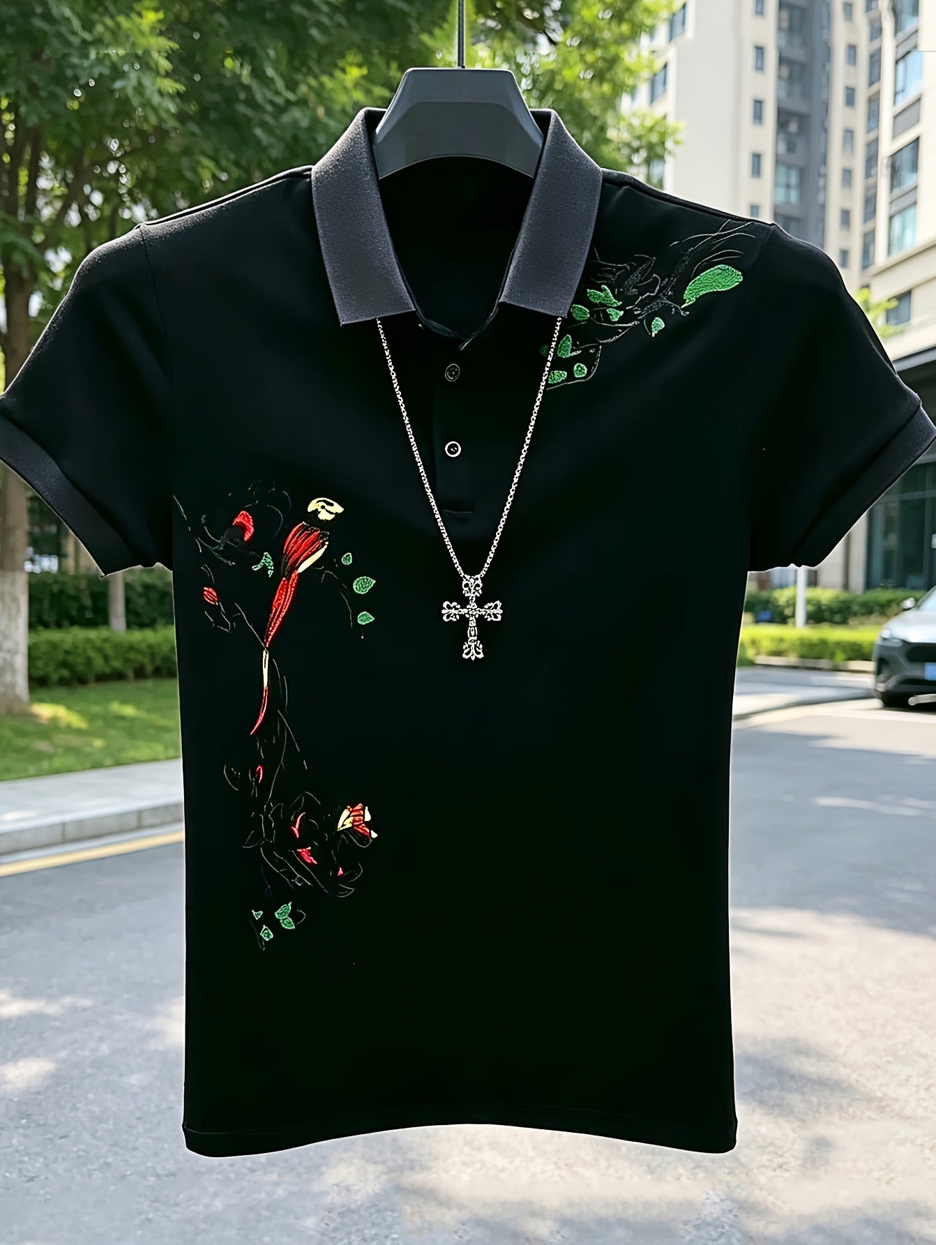 Men's Polo Shirt, Summer Trend, Embroidered, Premium Feel, Fashionable Lapel Collar