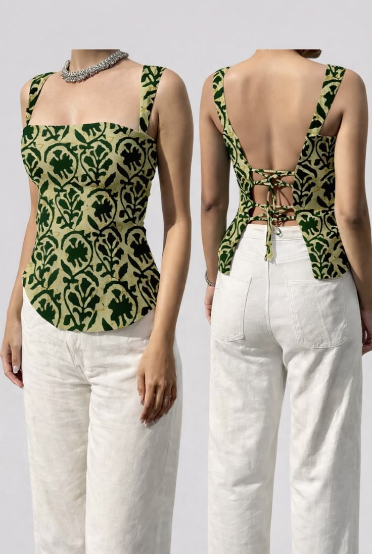 Criss cross back short kurti