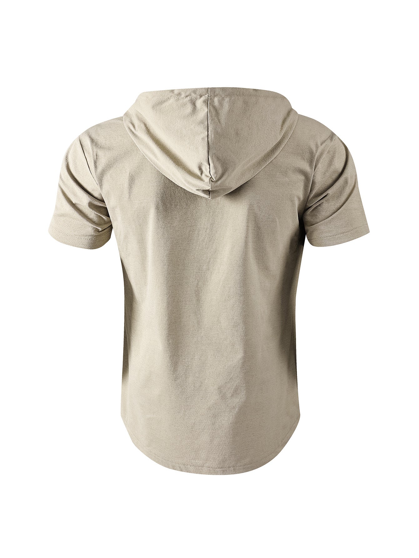 Men's Casual Sports Zipper Hooded Short-sleeved T-shirt Jacket