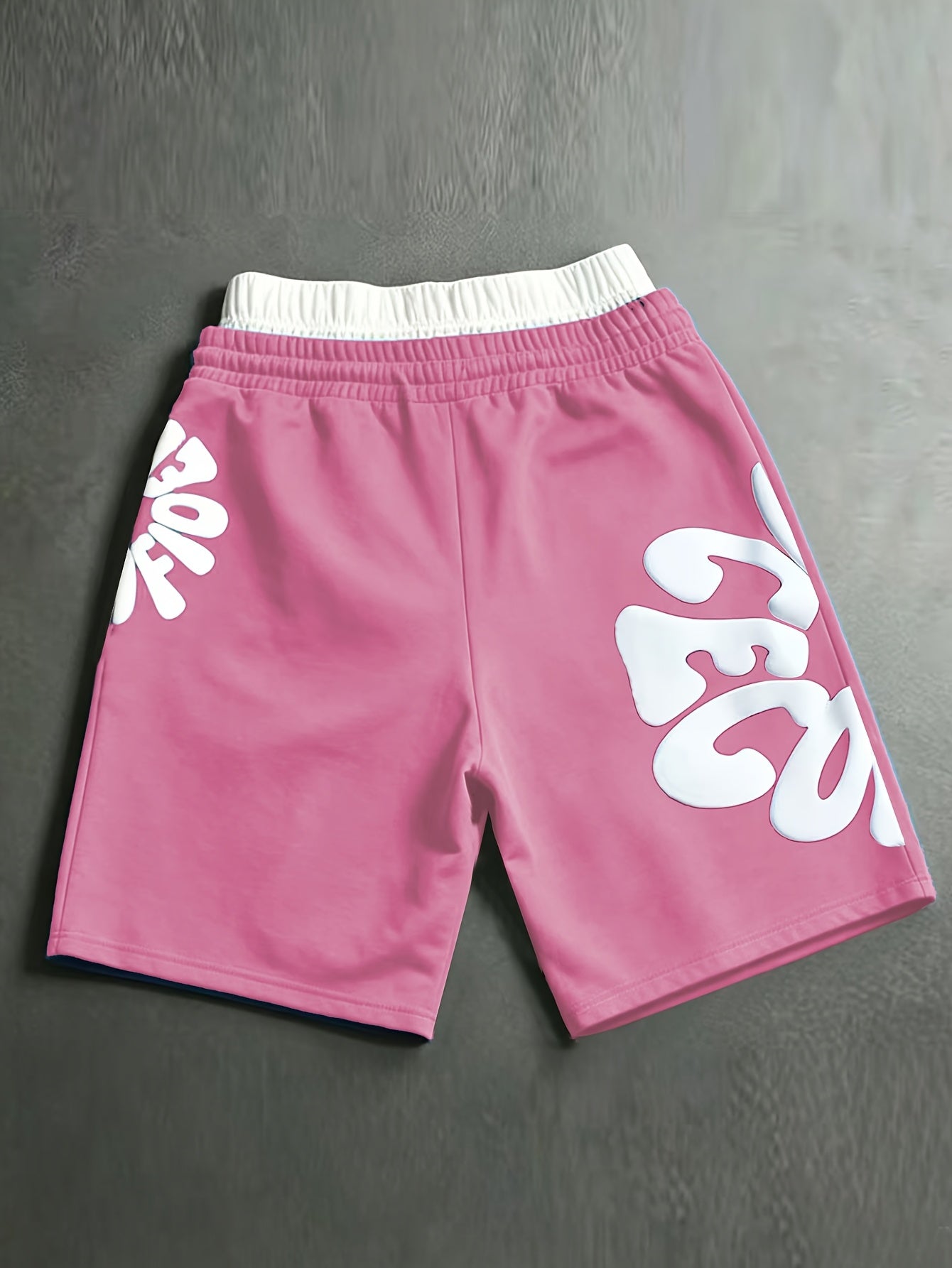 Men's Casual Shorts, Featuring Trendy Foam Print Design. Vintage-inspired Casual Style