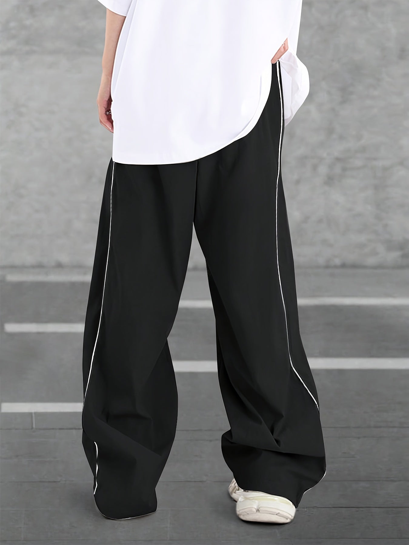 Baggy Black Designer trackpants | summer essential|