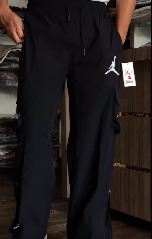 Black Jordan Convertible Bootcut Track Pant | Summer essential