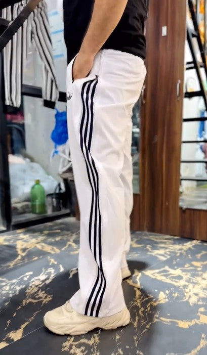 White full zipper trackpants | Premium quality| summer essential |