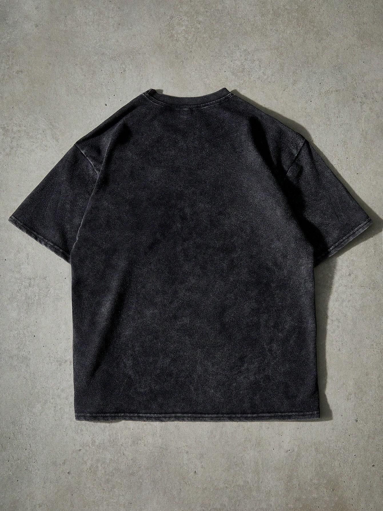 Men'S Street Dark Street Embroidery Dark Cross Distressed