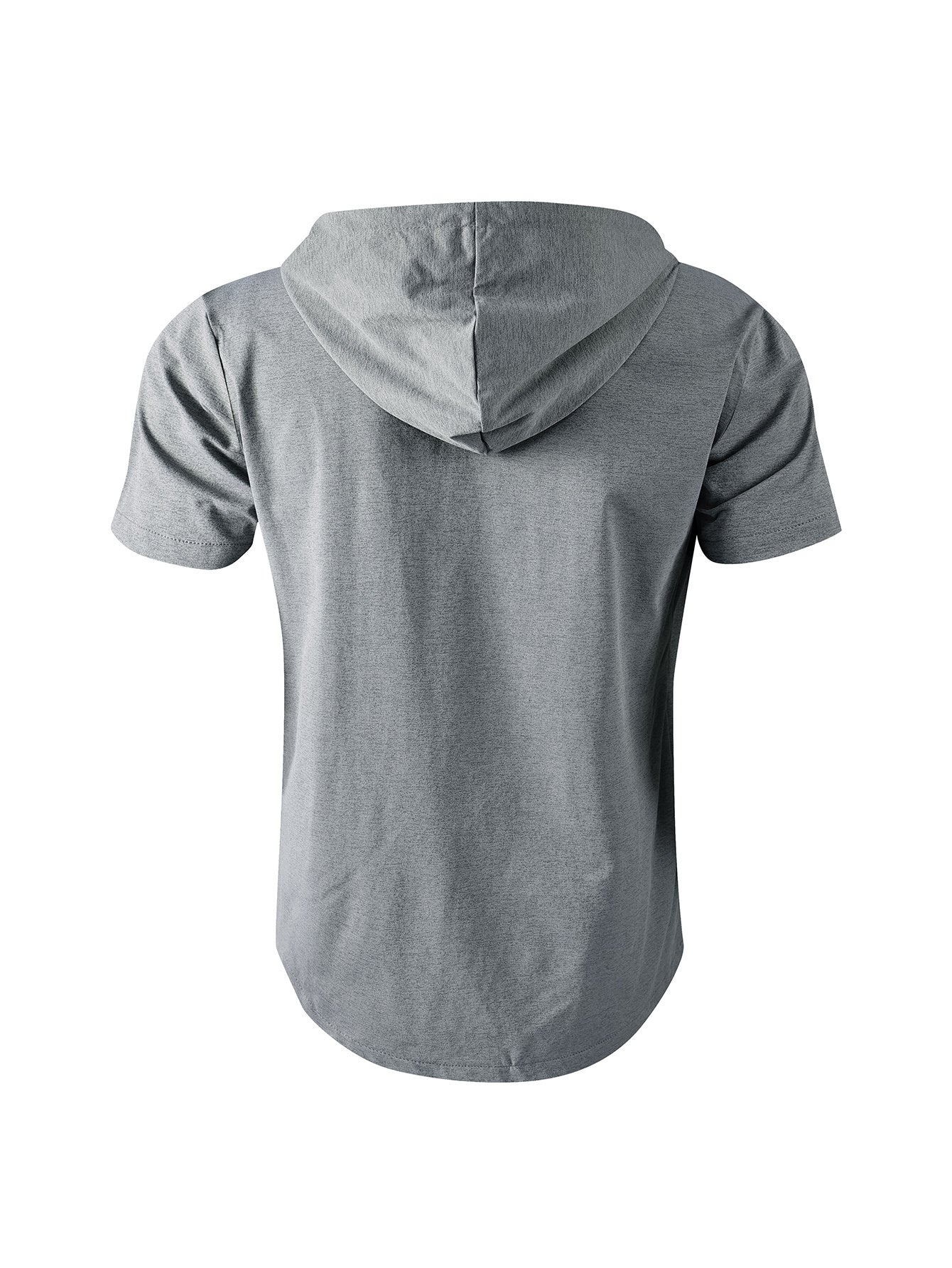 Men's Casual Sports Zipper Hooded Short-sleeved T-shirt Jacket