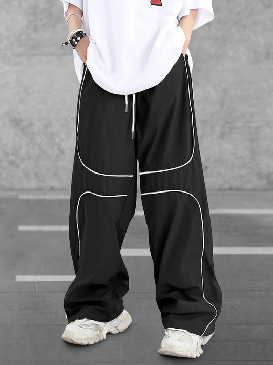 Baggy Black Designer trackpants | summer essential|