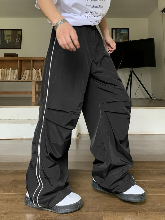 Black Baggy Zipper trackpants | summer essential|