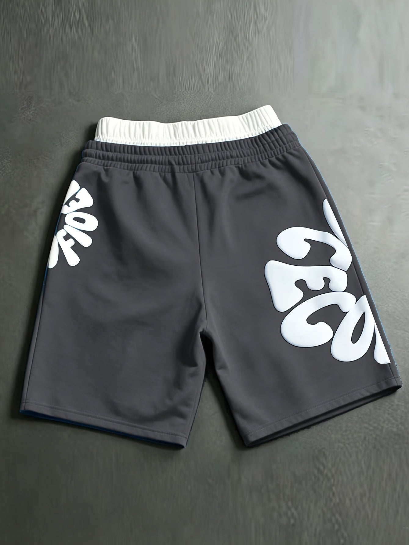 Men's Casual Shorts, Featuring Trendy Foam Print Design. Vintage-inspired Casual Style